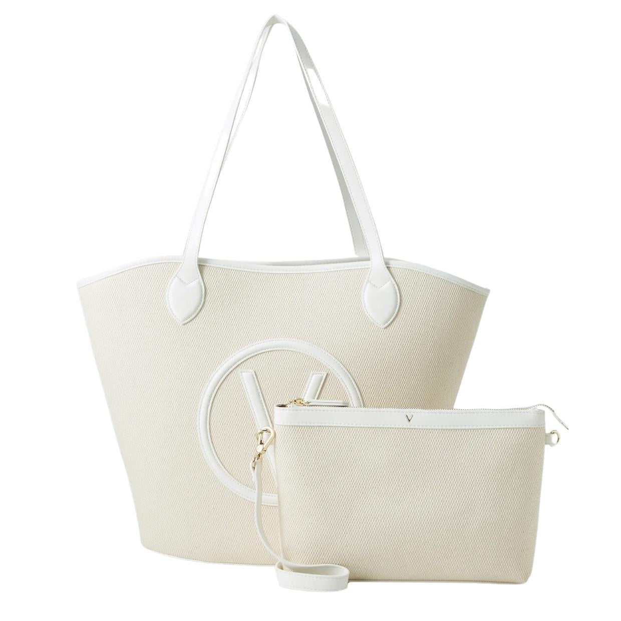 Valentino Bags Natural/White Covent Shopping Bag