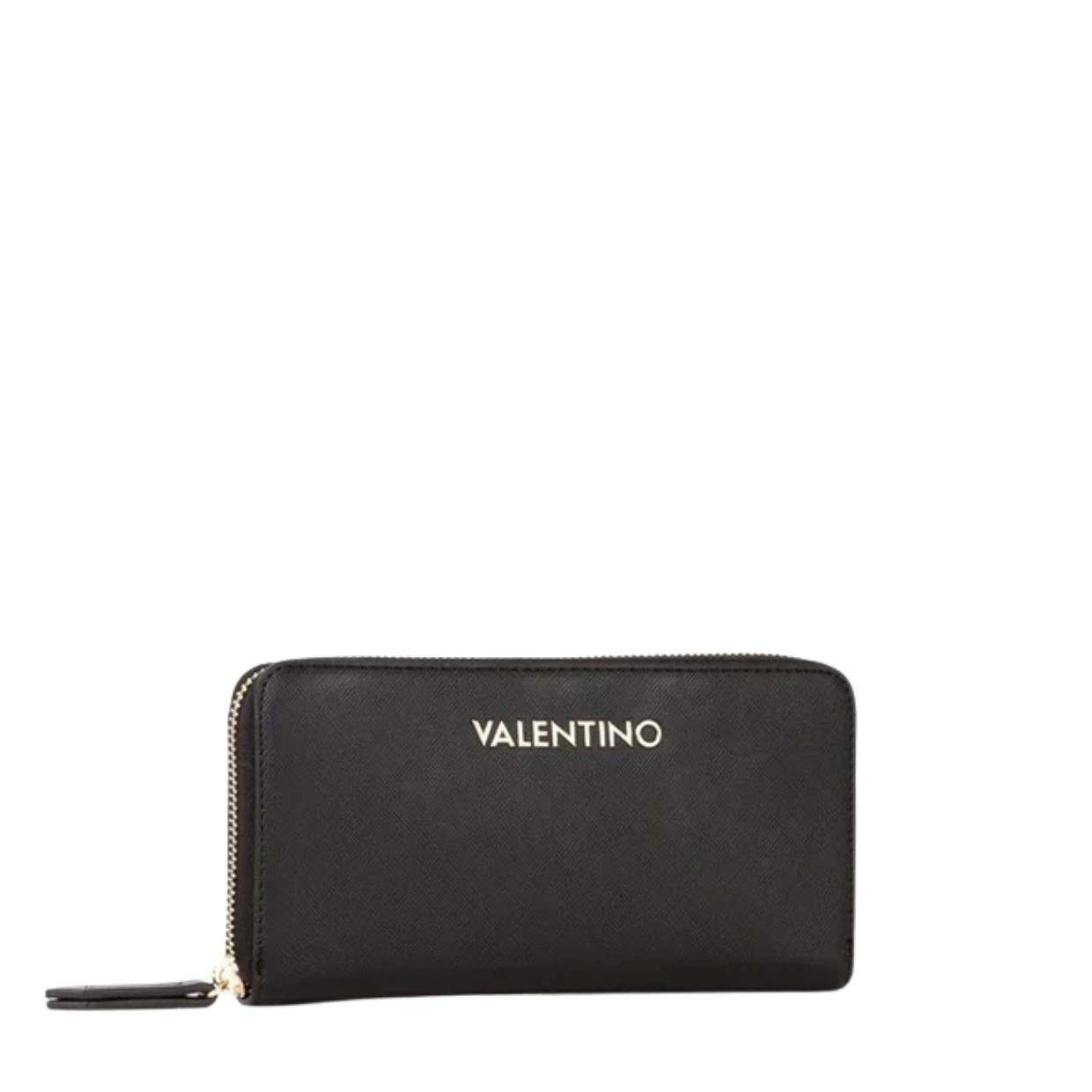 Valentino Bags Zero Re Black Zip Around Wallet