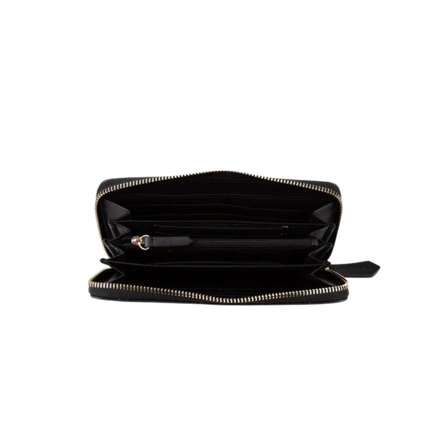 Valentino Bags Zero Re Black Zip Around Wallet