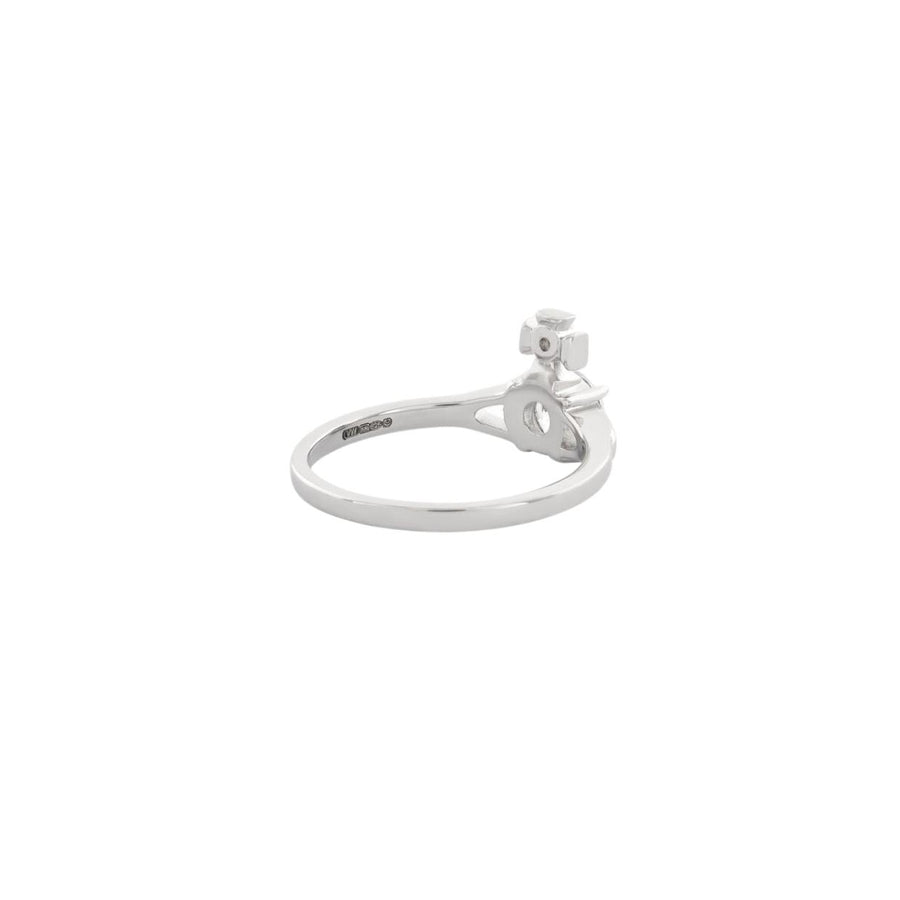 Vivienne Westwood Platinum White Reina Petite Ring