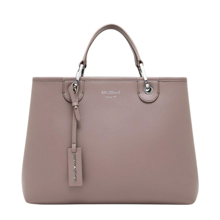 Emporio Armani Medium Taupe MyEA Print Tote Bag