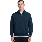 Sandbanks Badge Logo Half Zip Navy Sweatshirts