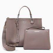 Emporio Armani Medium Taupe MyEA Print Tote Bag