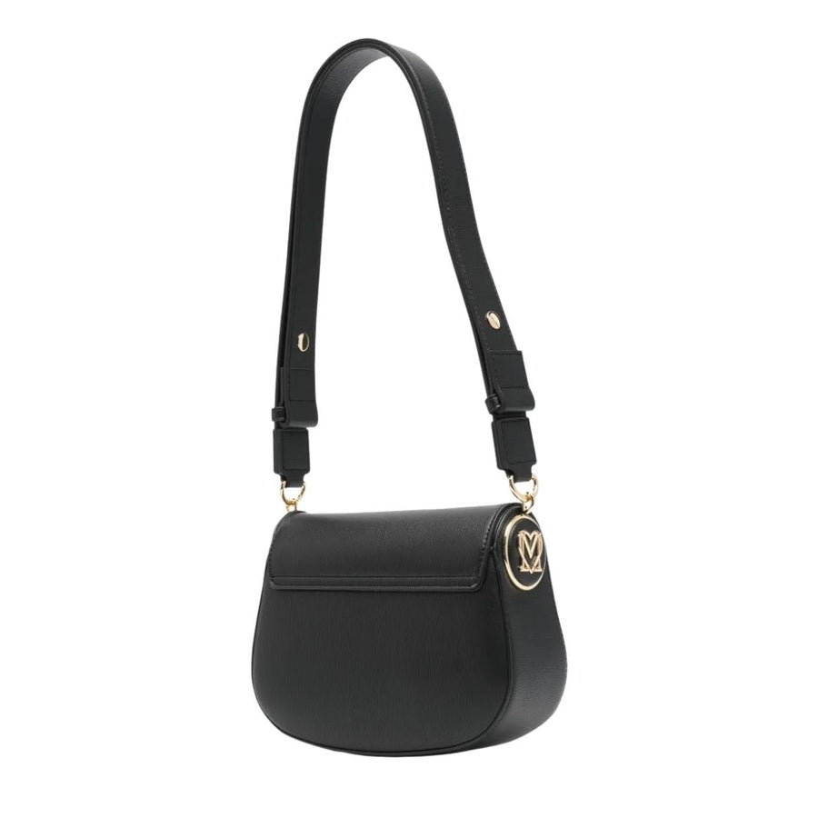 Love Moschino Gold-Tone Lettering Black Shoulder Bag