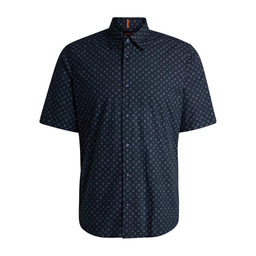 BOSS Cotton Poplin Rash 2 Navy Shirt