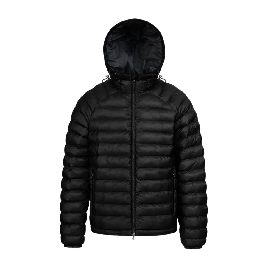 Sandbanks Ragland Hooded Black Micro Puffer Jacket