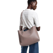 Emporio Armani Medium Taupe MyEA Print Tote Bag