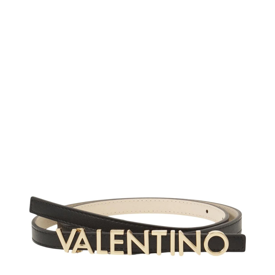 Valentino Bags Lettering Logo Belty Black Belt