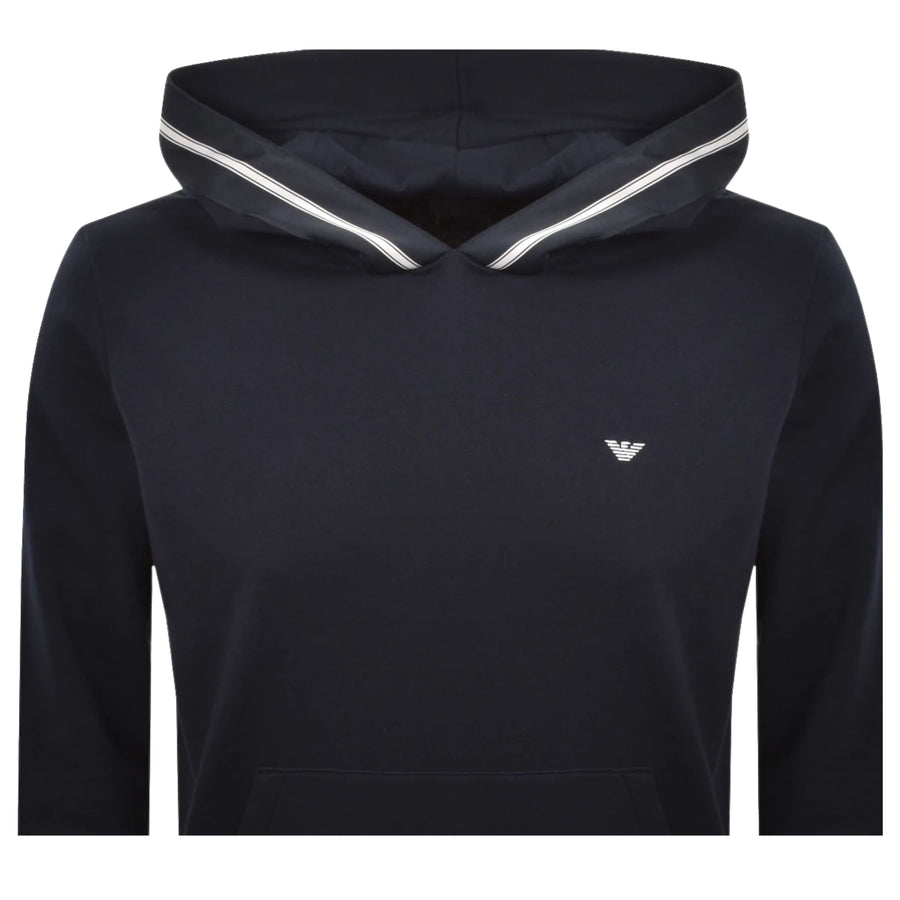 Emporio Armani Bodywear Stripe Tape Navy Hoodie
