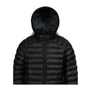 Sandbanks Ragland Hooded Black Micro Puffer Jacket