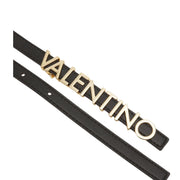 Valentino Bags Lettering Logo Belty Black Belt
