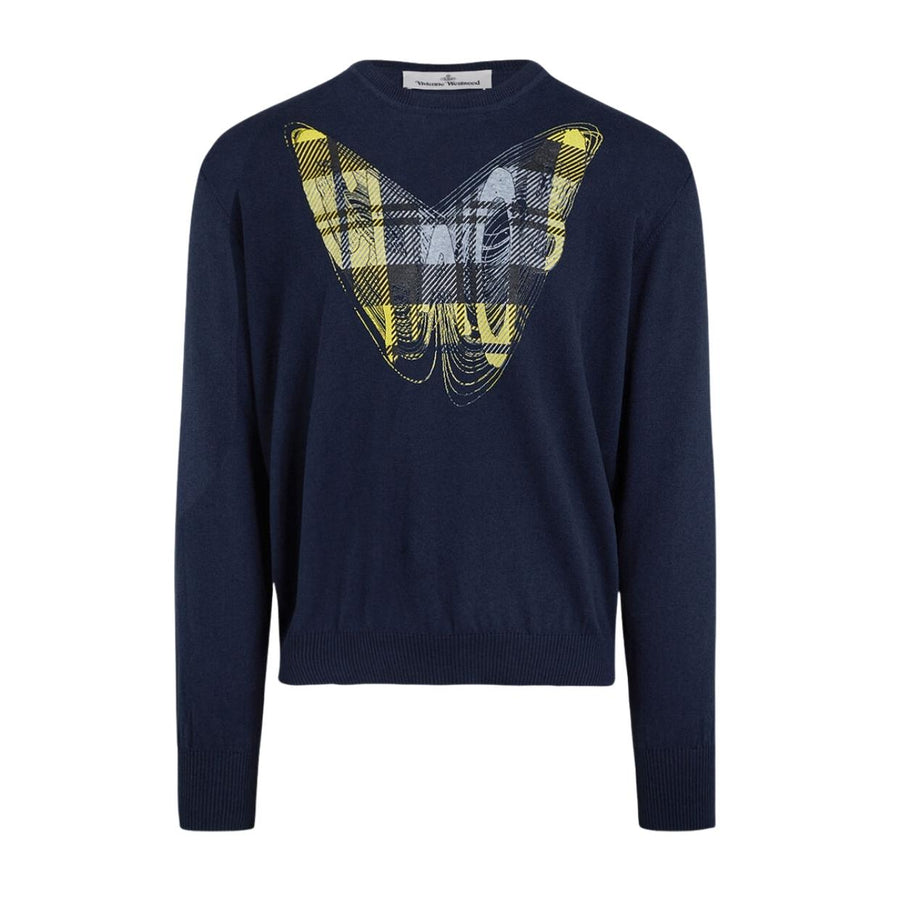 Vivienne Westwood Tartan Chaos Navy Jumper