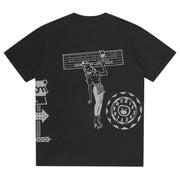 ICECREAM Printed Road Trip Black T-Shirt