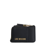 Love Moschino Gold-Tone Logo Black Tassel Card Holder