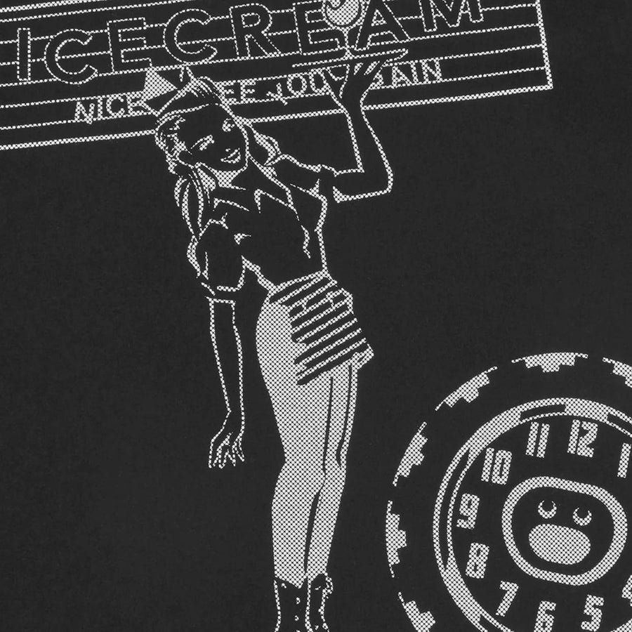 ICECREAM Printed Road Trip Black T-Shirt