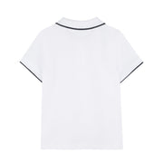 BOSS Baby Cotton Pique White Polo Shirt