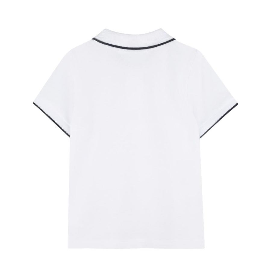 BOSS Baby Cotton Pique White Polo Shirt