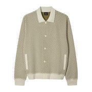Paul Smith Regular Fit Cotton Blend Jacquard Khaki/Ecru Cardigan