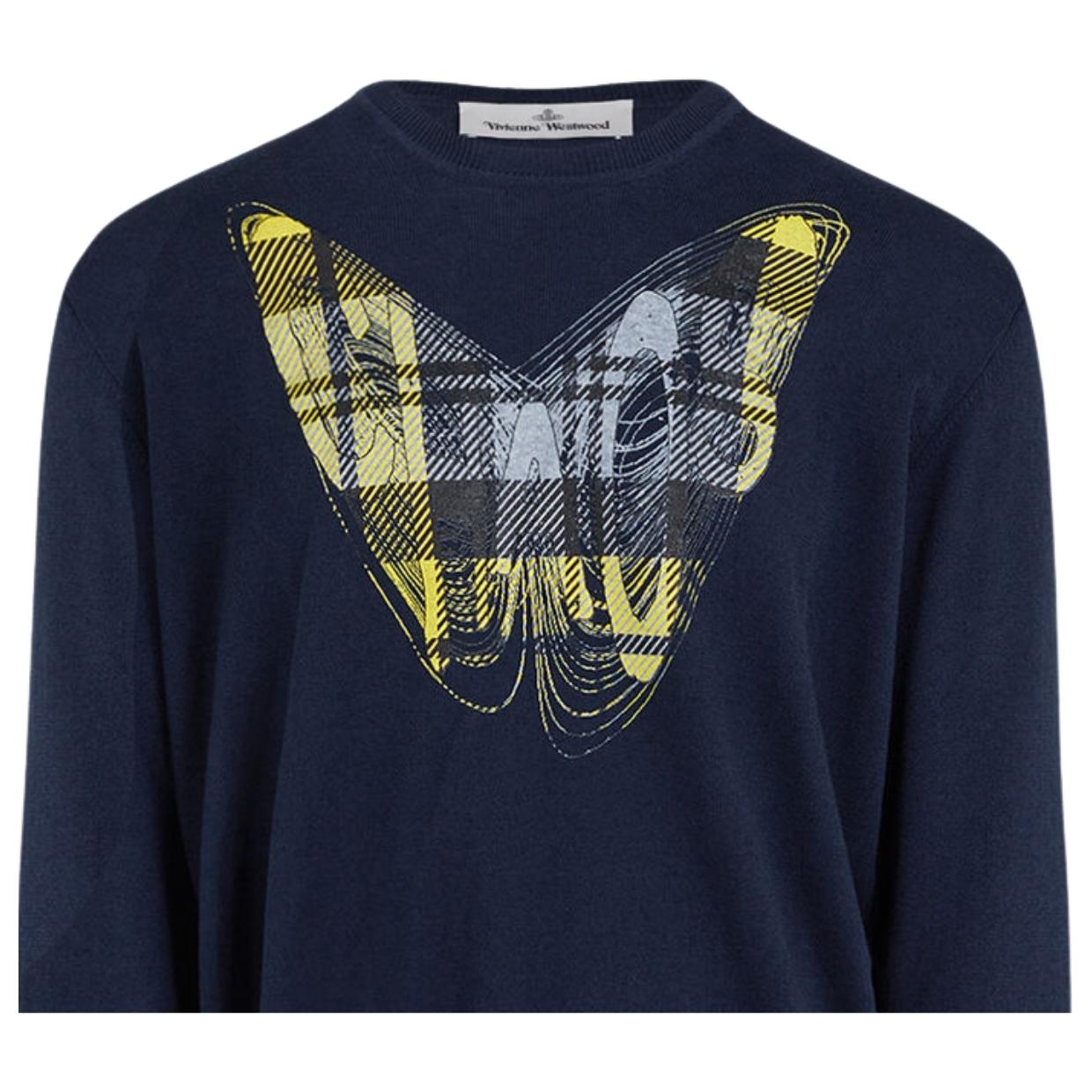 Vivienne Westwood Tartan Chaos Navy Jumper