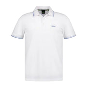 BOSS Regular Fit Cotton Pique Paddy White Polo Shirt