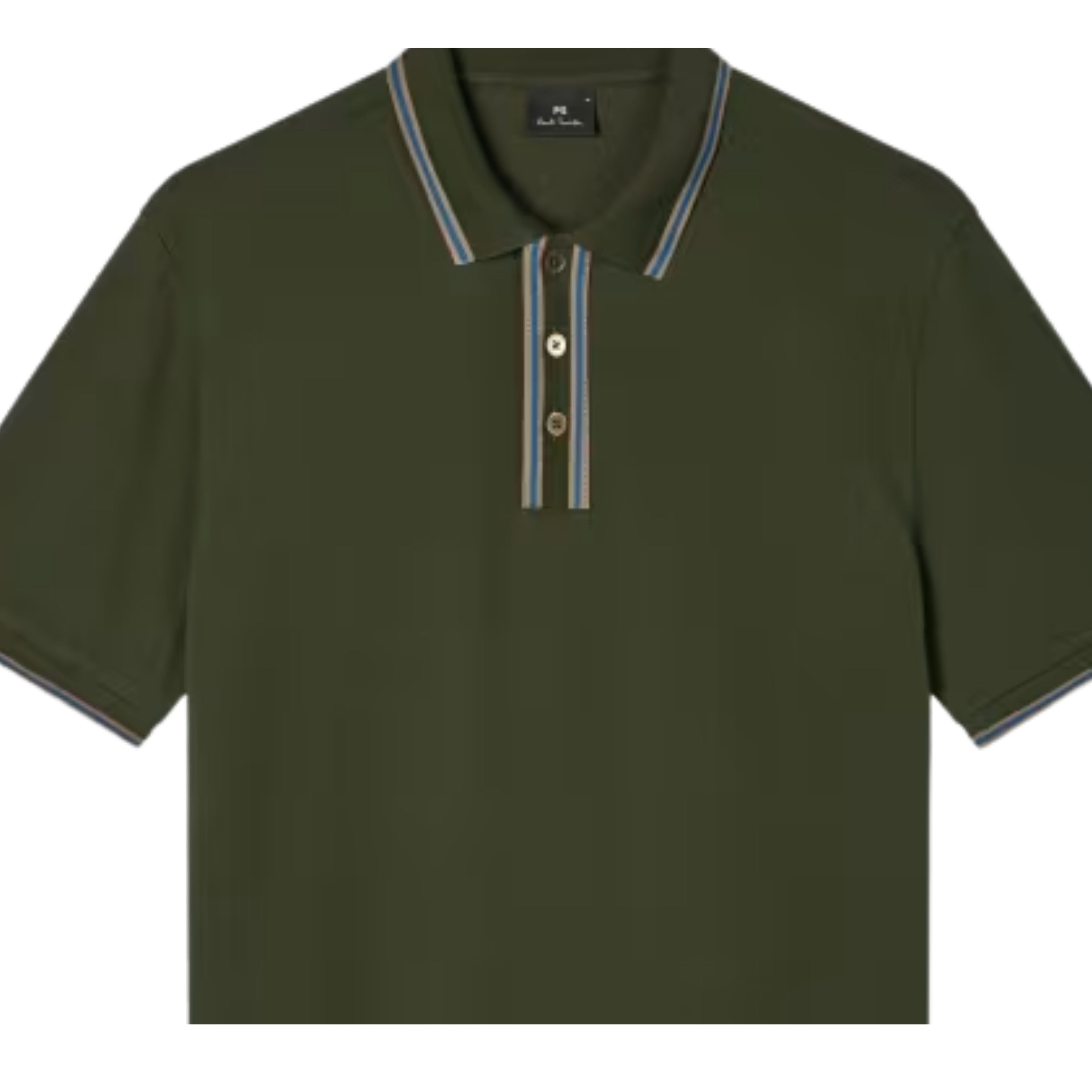 Paul Smith Regular Fit Contrast Tipping Dark Green Polo Shirt