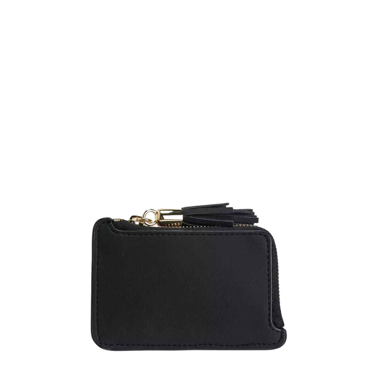 Love Moschino Gold-Tone Logo Black Tassel Card Holder