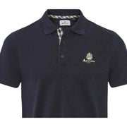 Aquascutum Active Small Logo Piquet Navy Polo Shirt