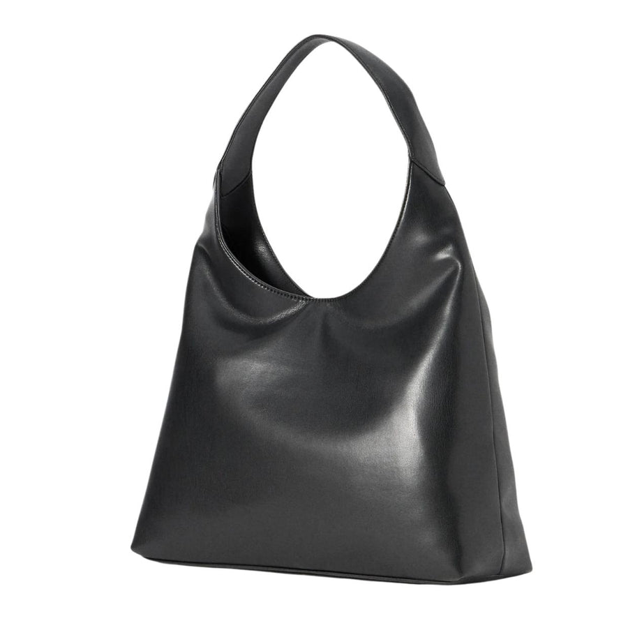 Love Moschino Gold-Tone Plaque Black Hobo Bag