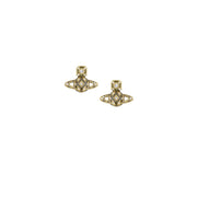 Vivienne Westwood Gold/Black Enamel Rachelle Bas Relief Earrings