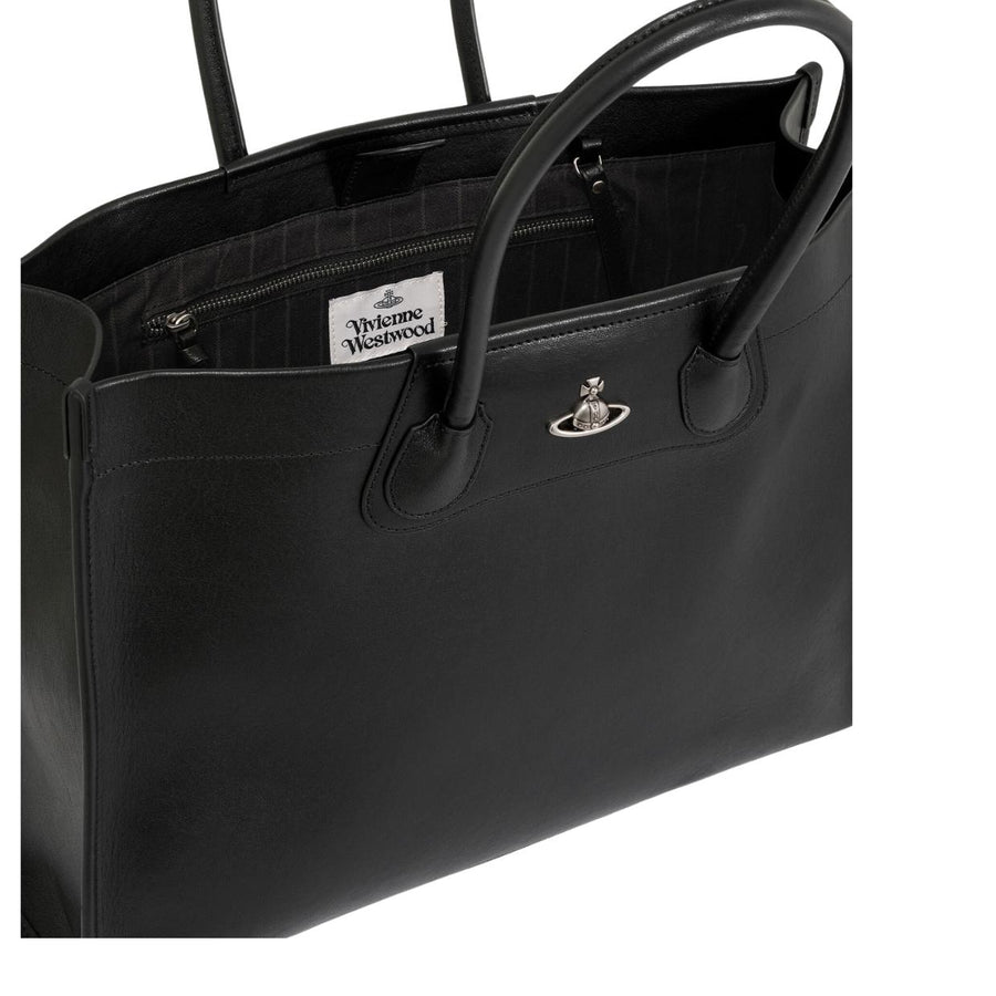 Vivienne Westwood Troy Black Large Tote Bag