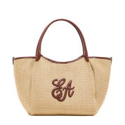 Emporio Armani Medium Woven Straw Shopper Bag
