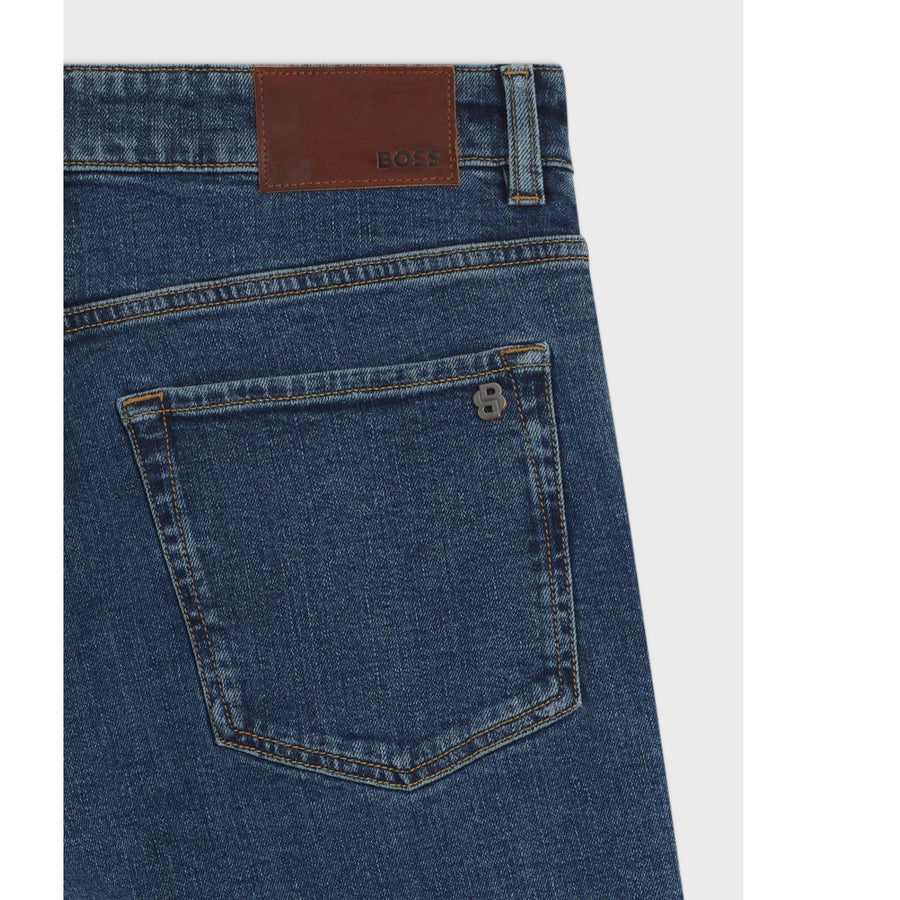 BOSS Re.Maine BO Regular Fit Blue Stretch Cotton Denim Jeans