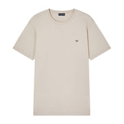 Emporio Armani Bodywear Logo Pattern Print Beige T-Shirt