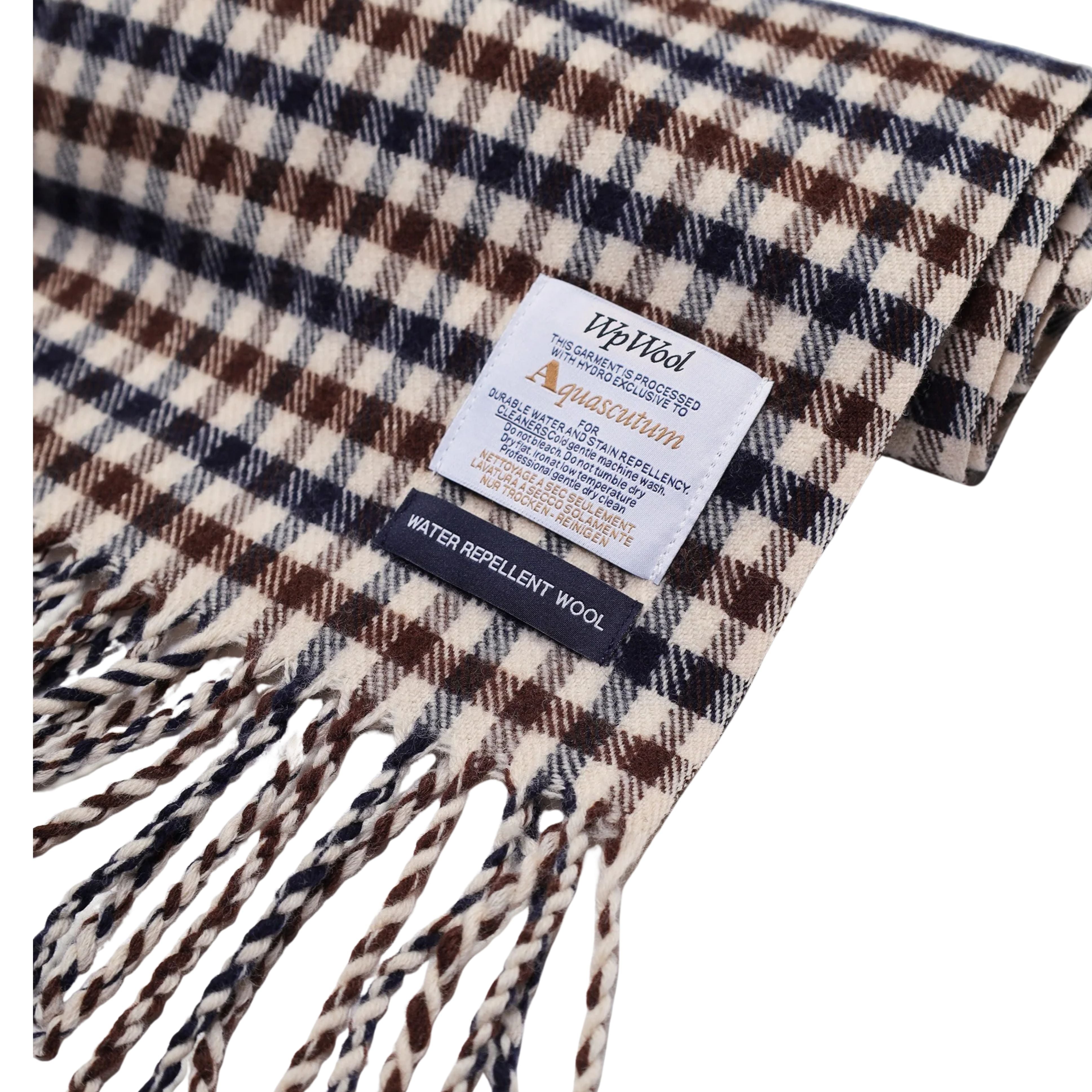 Aquascutum Active Water-Repellent Merino Wool Iconic Club Check Scarf