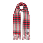 Aquascutum Active Water-Repellent Merino Wool Iconic Club Check Red Scarf