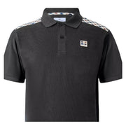 Aquascutum Active Club Check Shoulder Black Polo Shirt