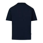 Aquascutum Active Club Check Shoulder Navy T-Shirt