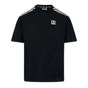 Aquascutum Active Club Check Shoulder Black T-Shirt
