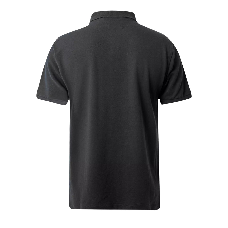 Aquascutum Active Club Check Shoulder Black Polo Shirt