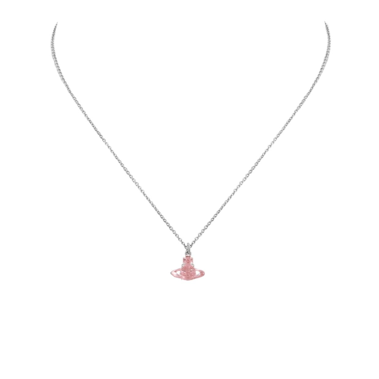 Vivienne Westwood Platinum/Pink Tammy Pendent