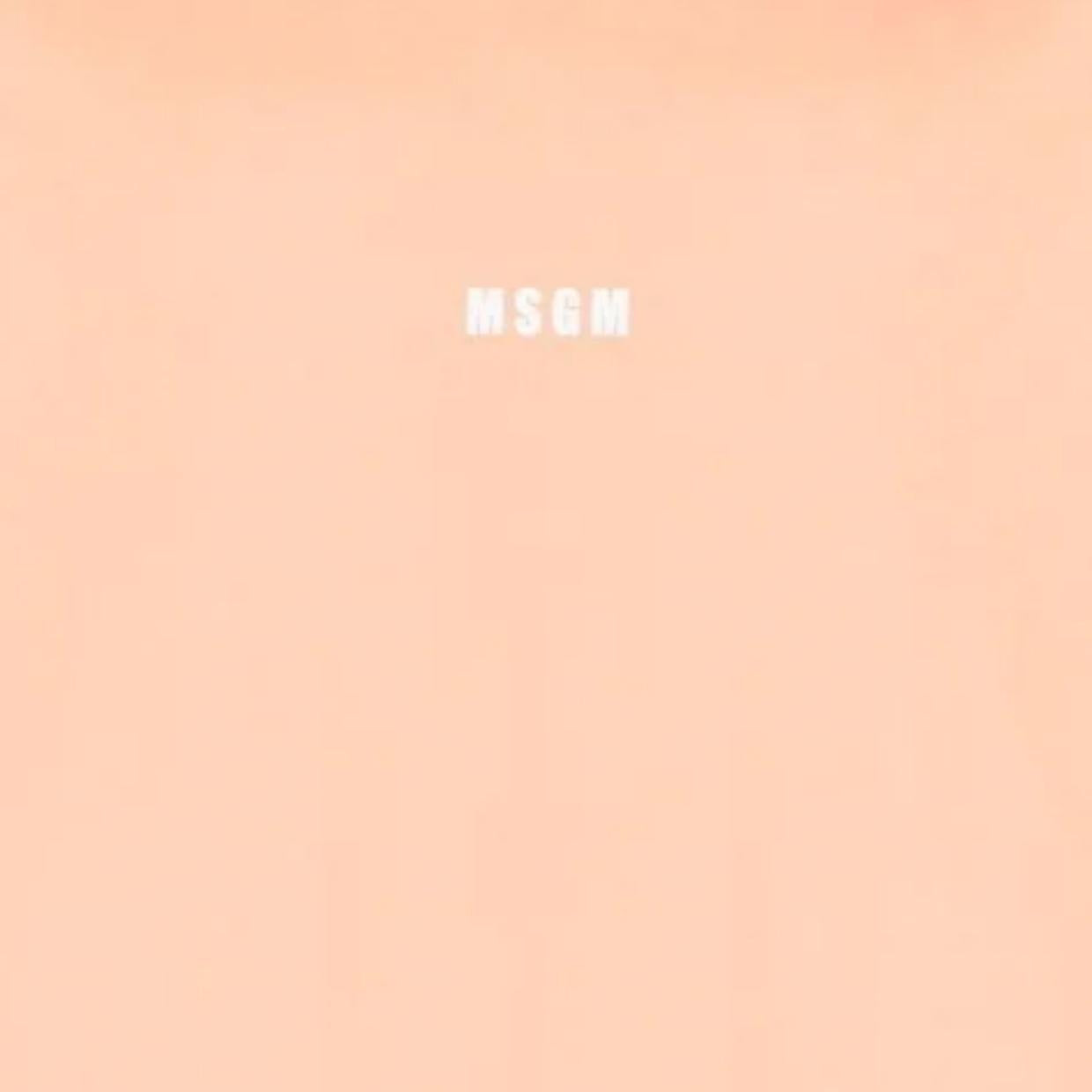 MSGM Micro Logo Orange T-Shirt