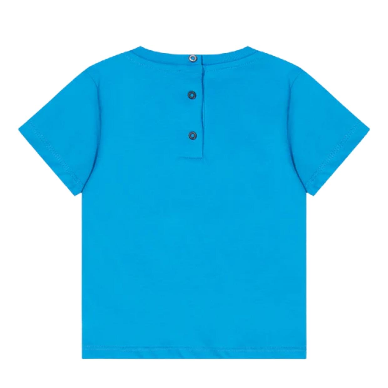 Balmain Baby Printed Logo Blue T-Shirt