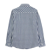 Gucci Kids Blue Check Logo Shirt