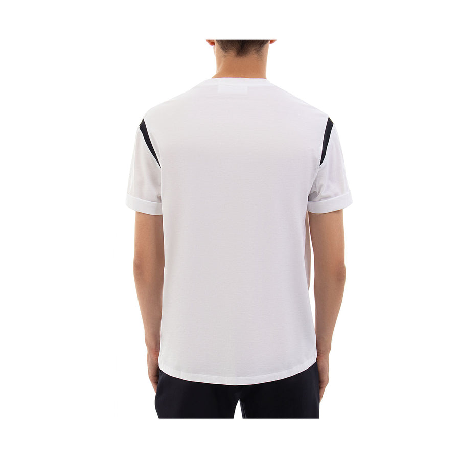 Neil Barrett White T-Shirt With Black Contrast