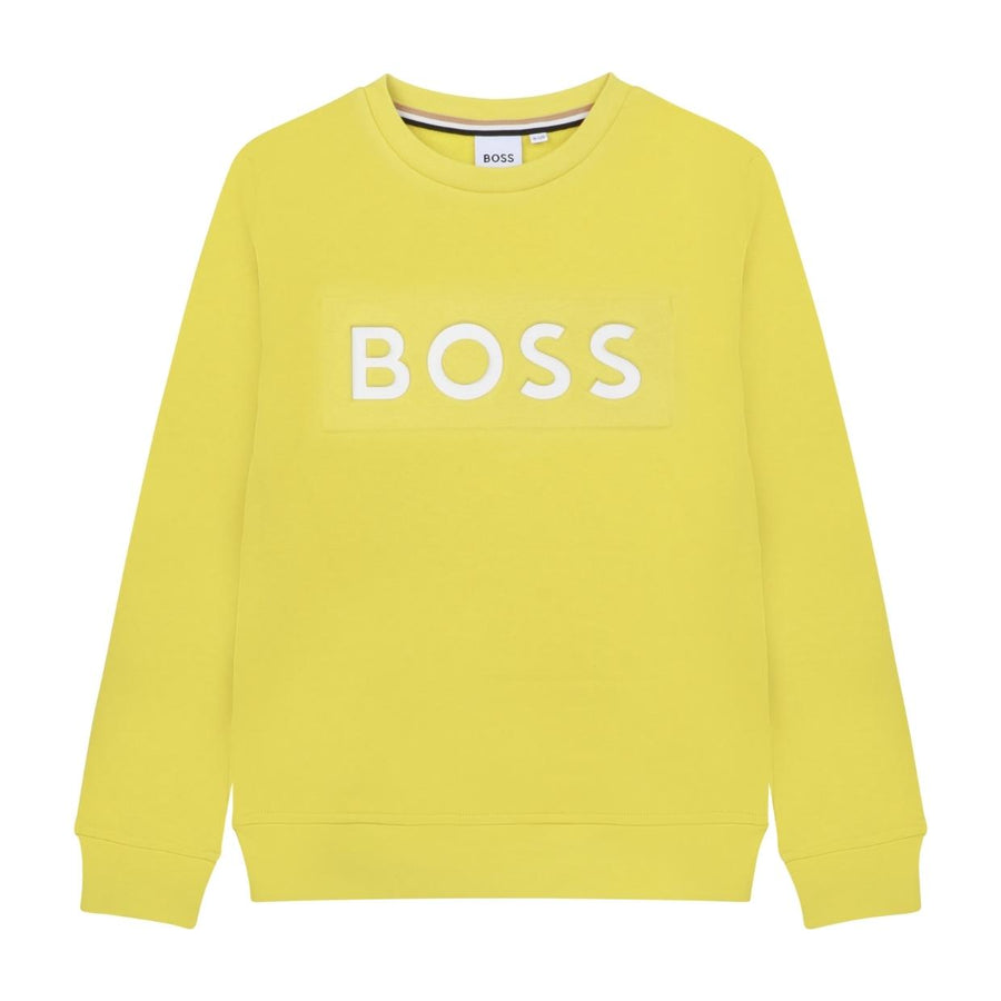 BOSS Kids Lime BOSS Logo Sweatshirt
