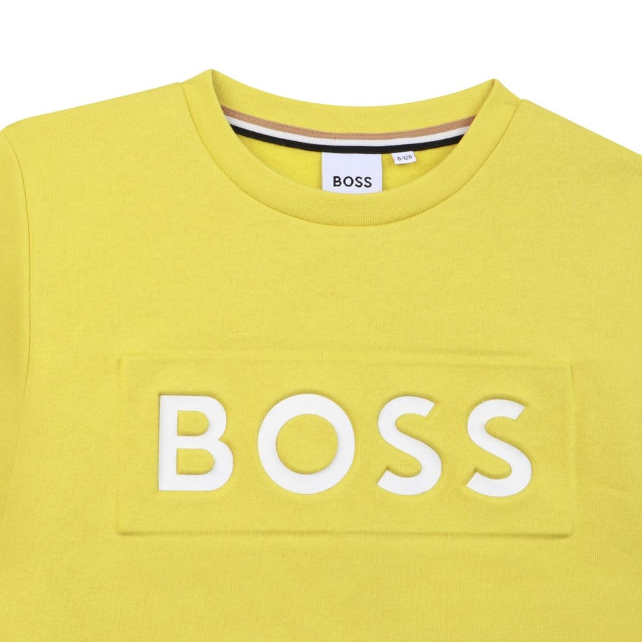 BOSS Kids Lime BOSS Logo Sweatshirt