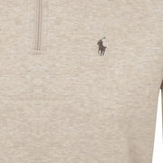 Ralph Lauren Logo Half Zip Sand Sweatshirt