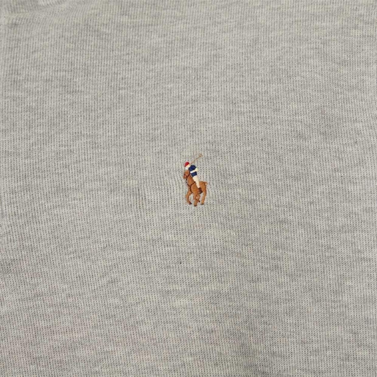 Ralph Lauren Half Zip Logo Grey Sweatshirt