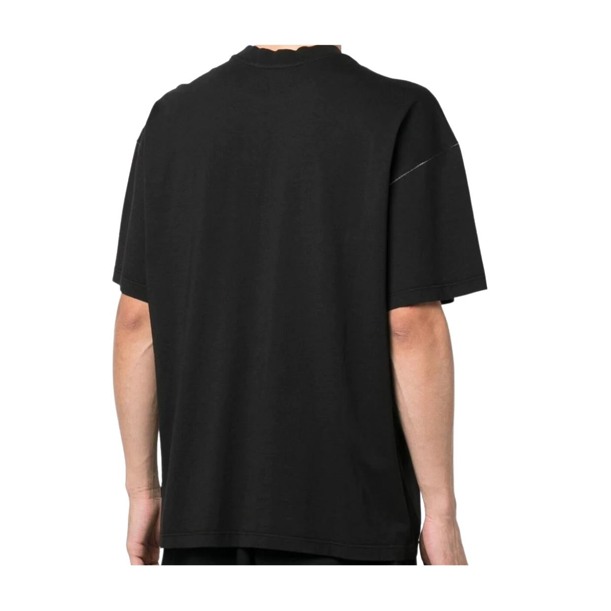 MSGM Multicolour Logo Black T-Shirt