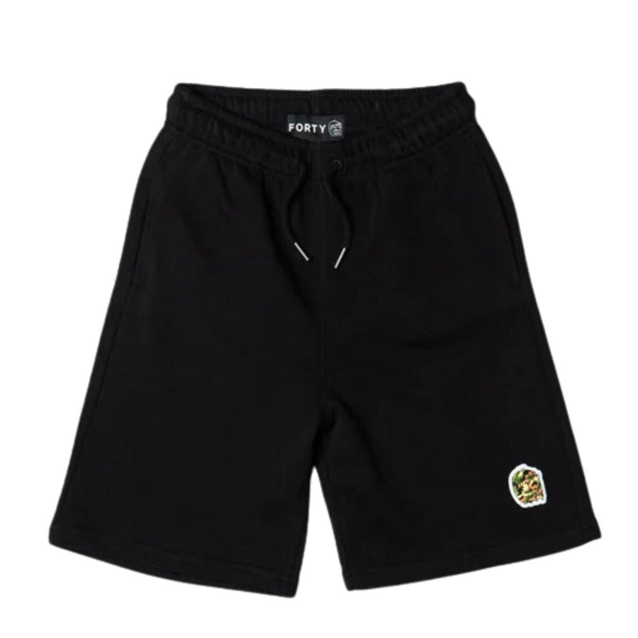 Forty Kids Kyle Camo Logo Black Sweat Shorts